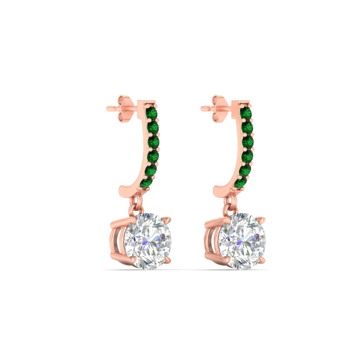 1 Carat Solitaire Diamond Drop Earrings