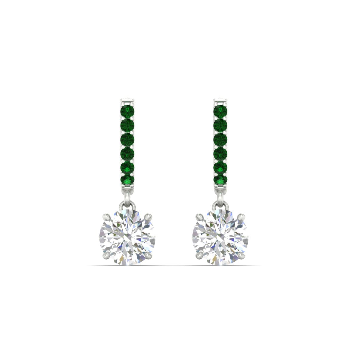 1 Carat Solitaire Diamond Drop Earrings