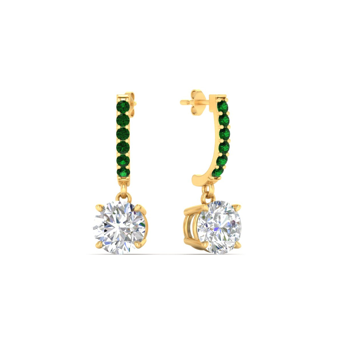 1 Carat Solitaire Diamond Drop Earrings