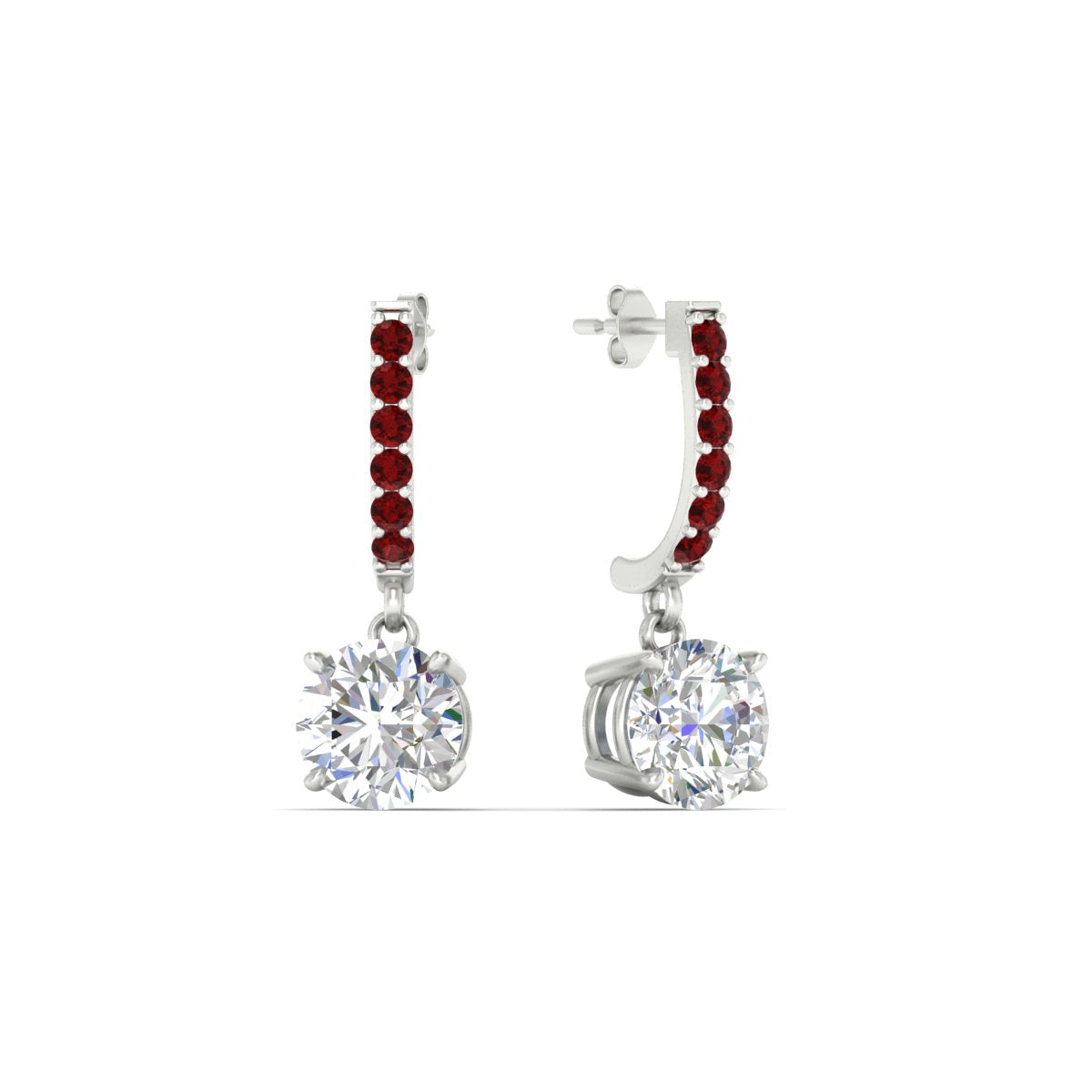 1 Carat Solitaire Diamond Drop Earrings