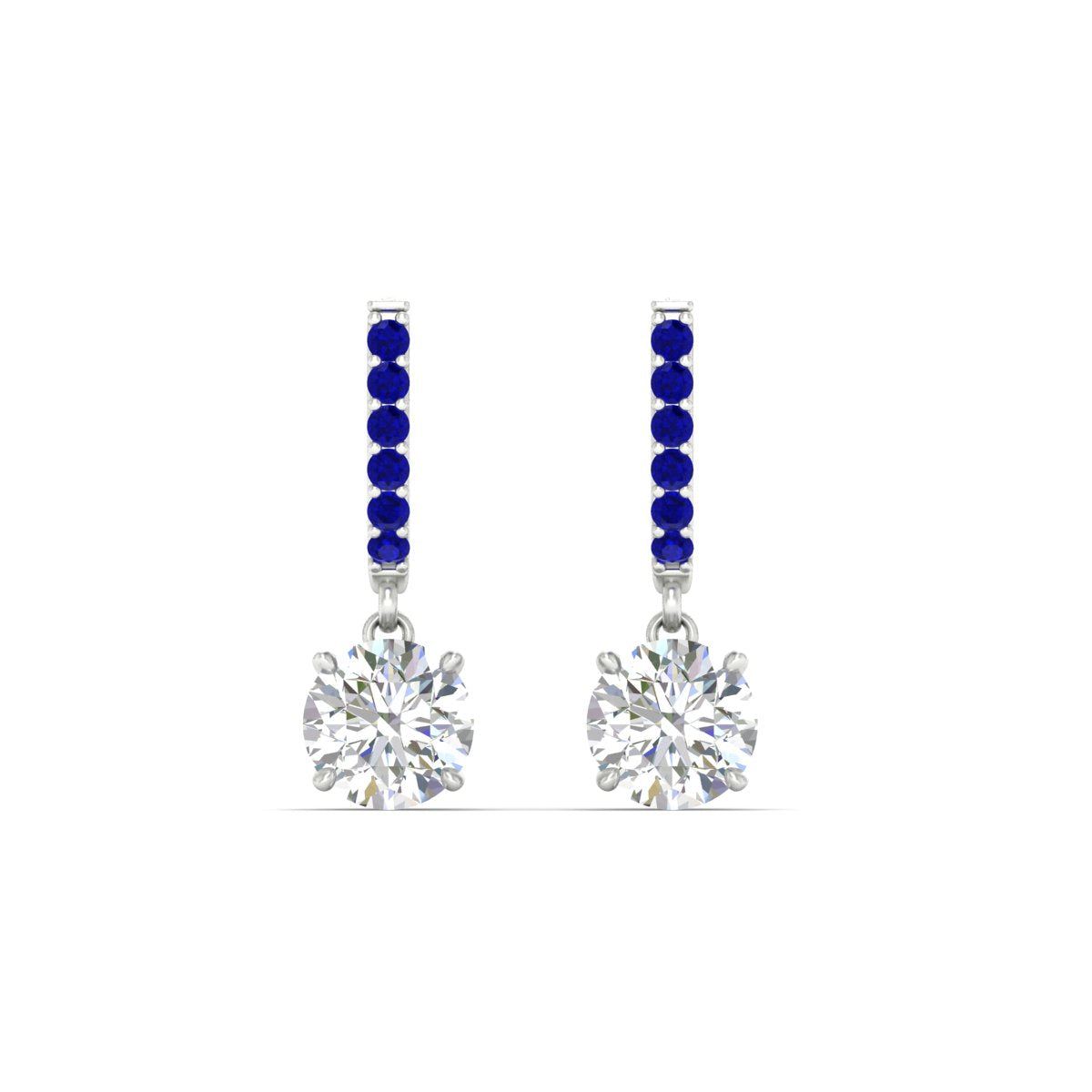 1 Carat Solitaire Diamond Drop Earrings