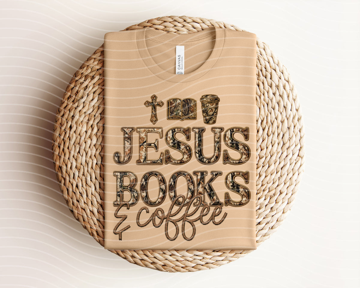Jesus Books & Coffee Graphic Tee