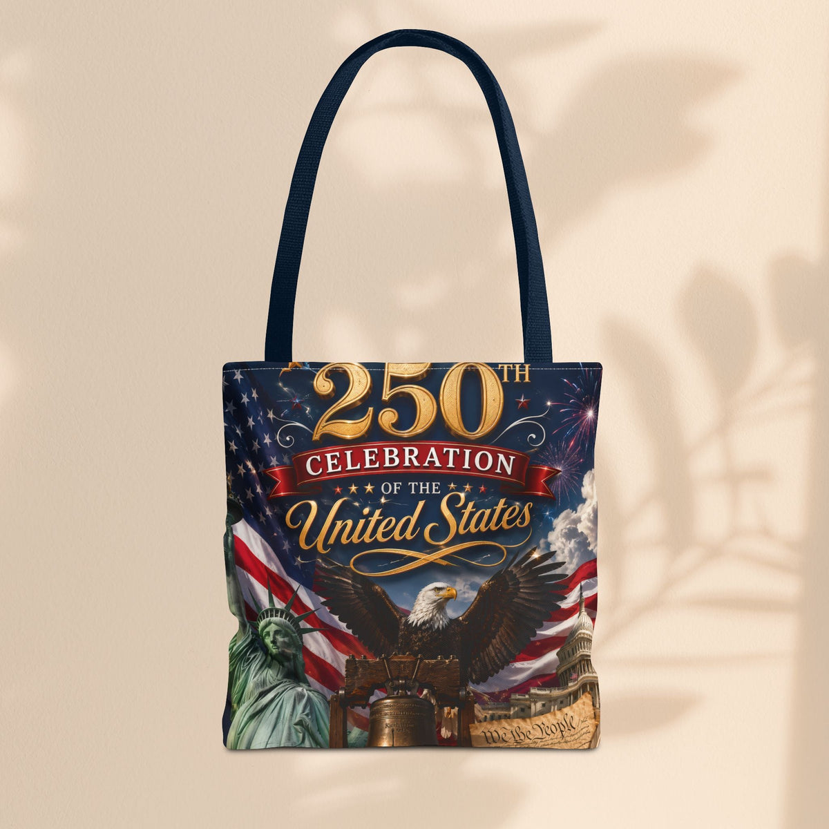 Patriotic American Flag & Eagle Tote Bag — 250th United States Celebration