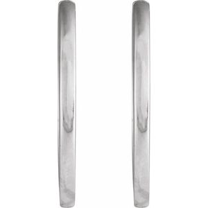 Sterling Silver Hinged 20 mm Hoop Earrings