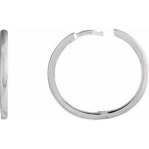 Sterling Silver Hinged 20 mm Hoop Earrings