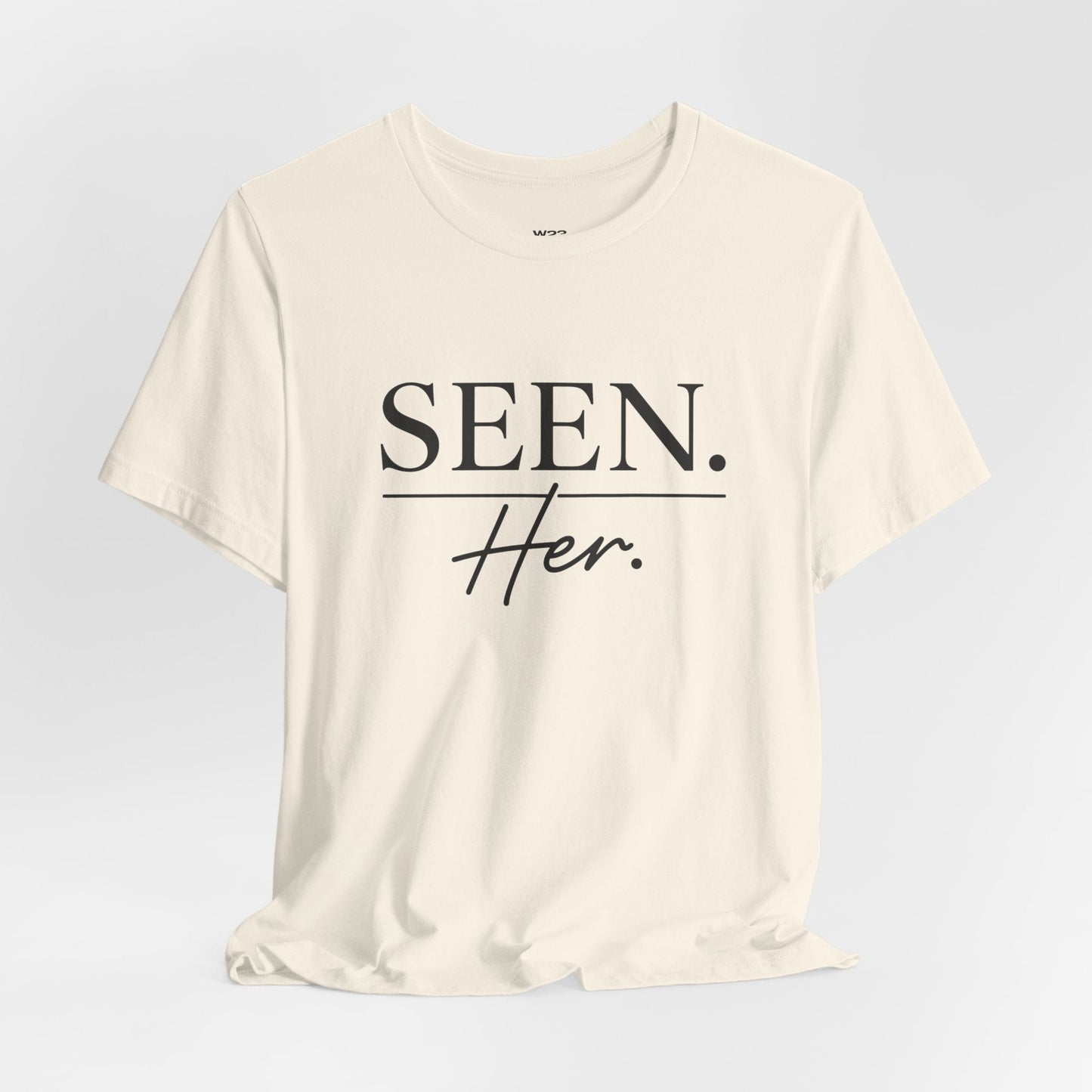 SEEN. Her. Short Sleeve Tee — Black Design