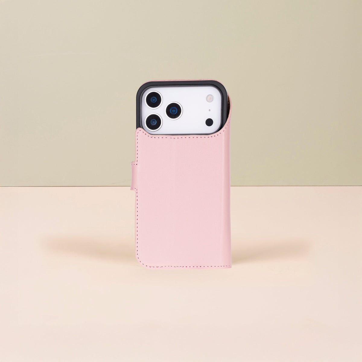 Leather iPhone 18 Pro  Wallet Case – Pink - Austin