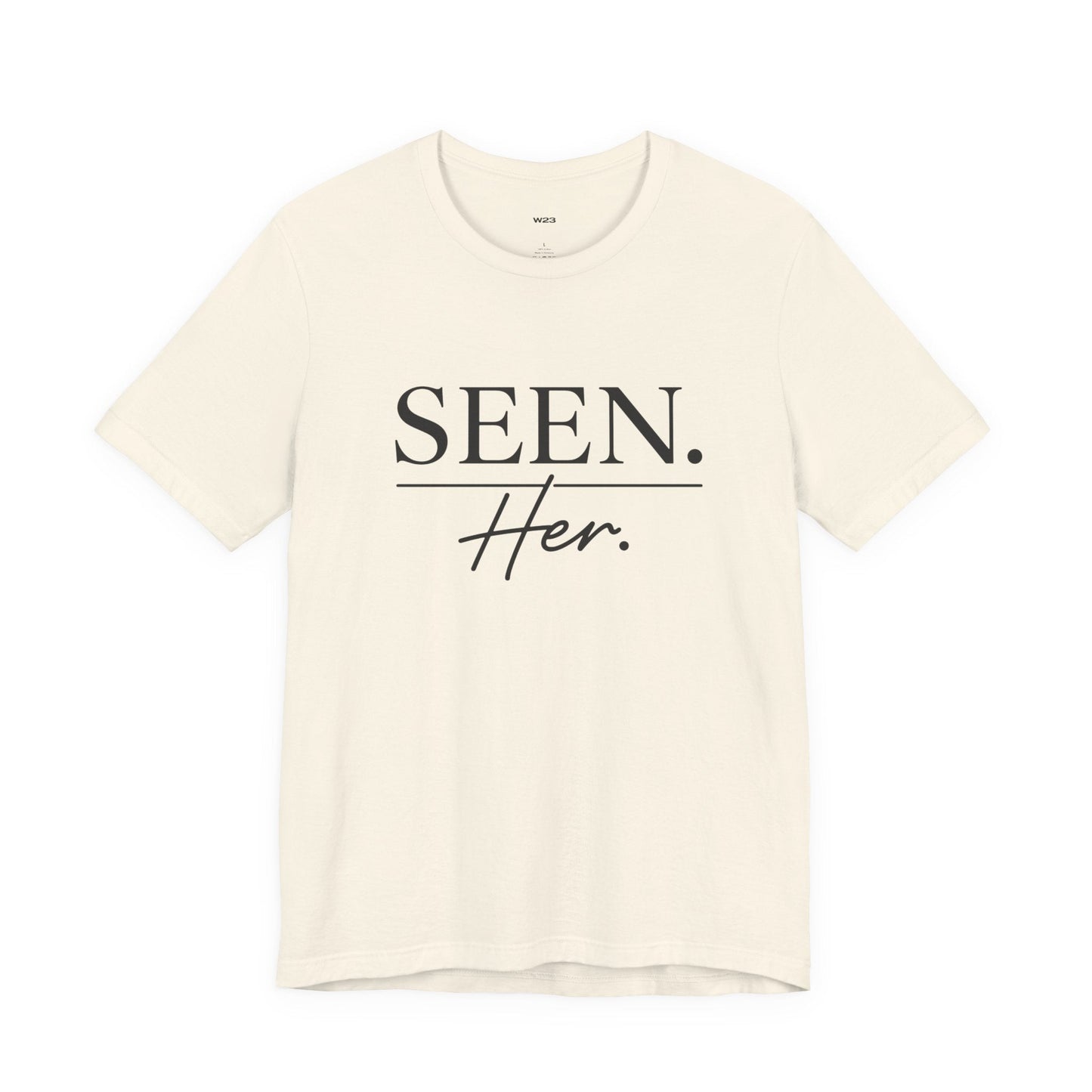 SEEN. Her. Short Sleeve Tee — Black Design