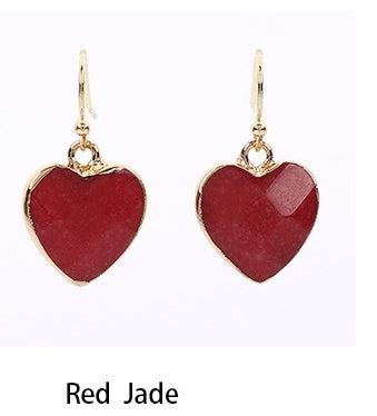Heart Pendant Earrings Love Heart Earrings With Gold Rim