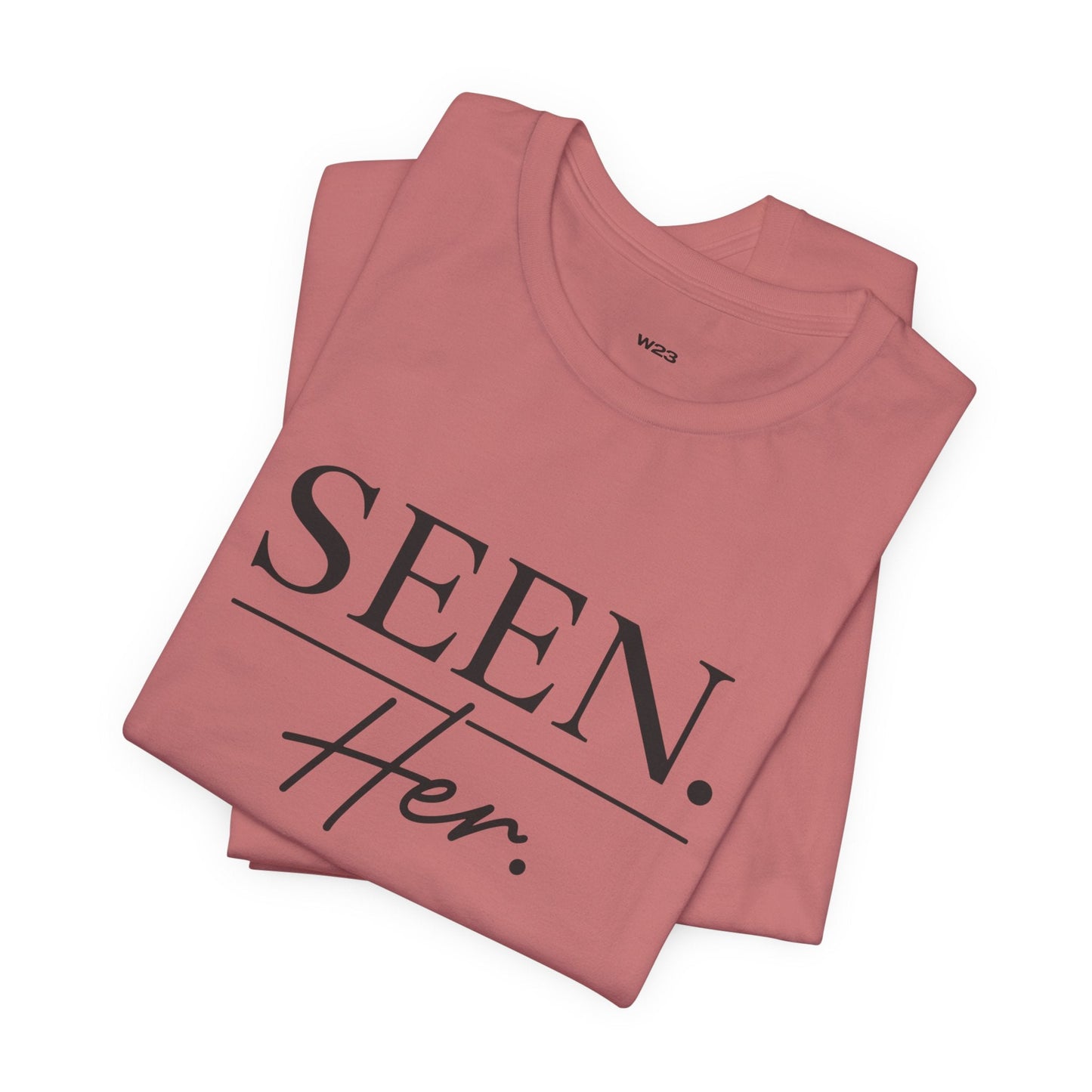 SEEN. Her. Short Sleeve Tee — Black Design