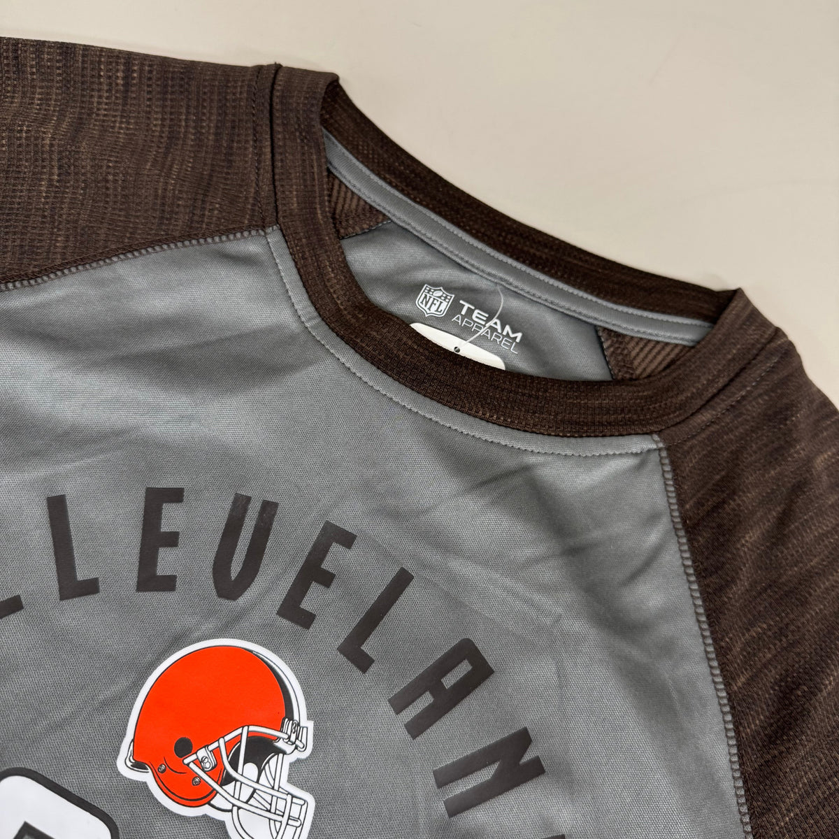 NFL Cleveland Browns Long Sleeve Shirt M Brown/Grey 1802970 Established 1946