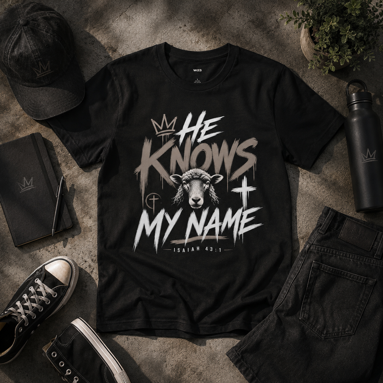 He Knows My Name Tee — Isaiah 43:1 | SEEN Movement Faith Apparel