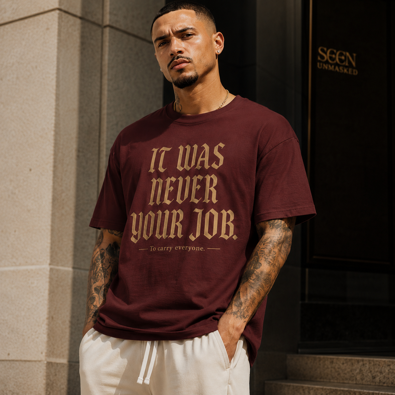 It Was Never Your Job Tee — SEEN: Unmasked Collection