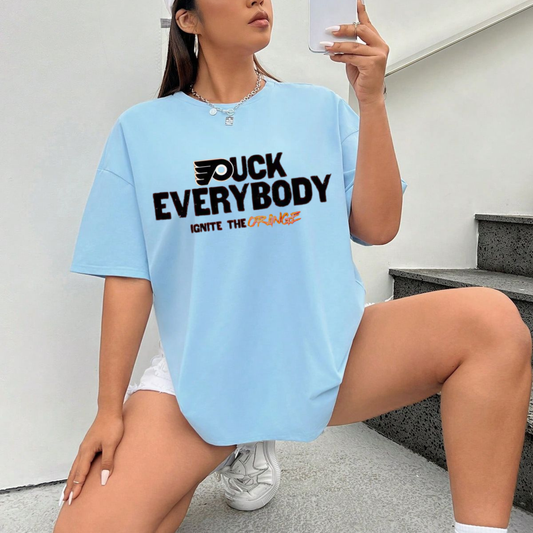 "Puck Everybody" Funny Hockey T-Shirt