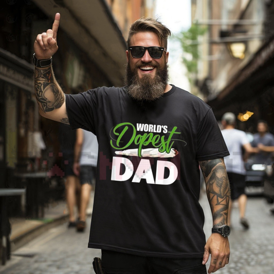 "World's Dopest Dad" Funny Father's Day T-Shirt