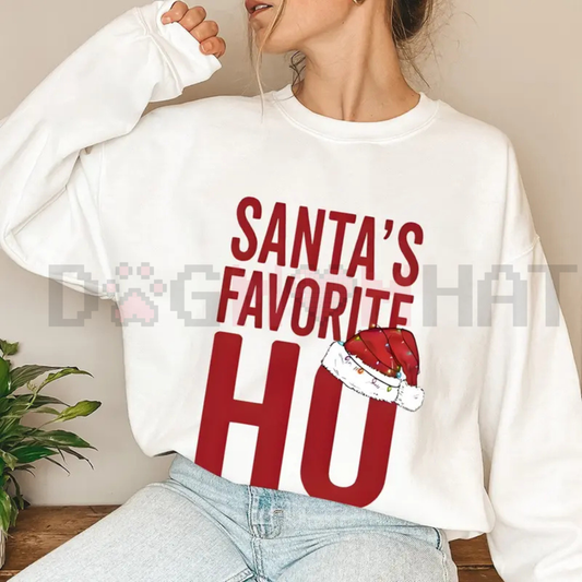 "Santa's Favorite Ho" Funny Christmas Sweatshirt