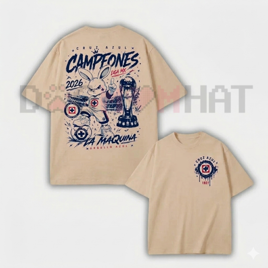 Cruz Azul "Campeones 2026" Championship T-Shirt