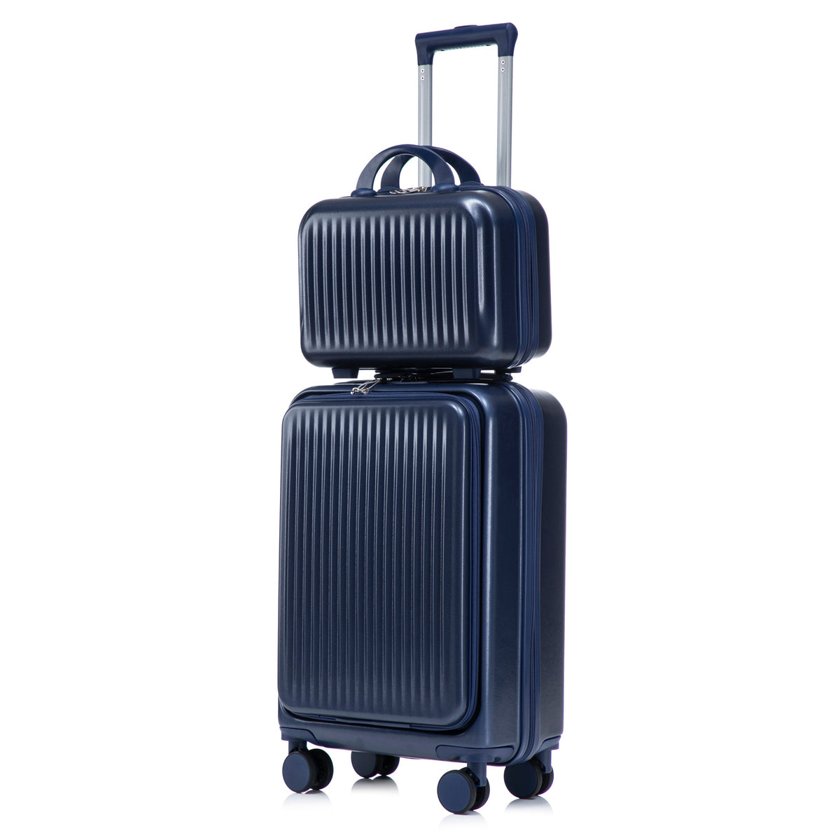 ABS Spinner Luggage Set with Combination Lock - Navy