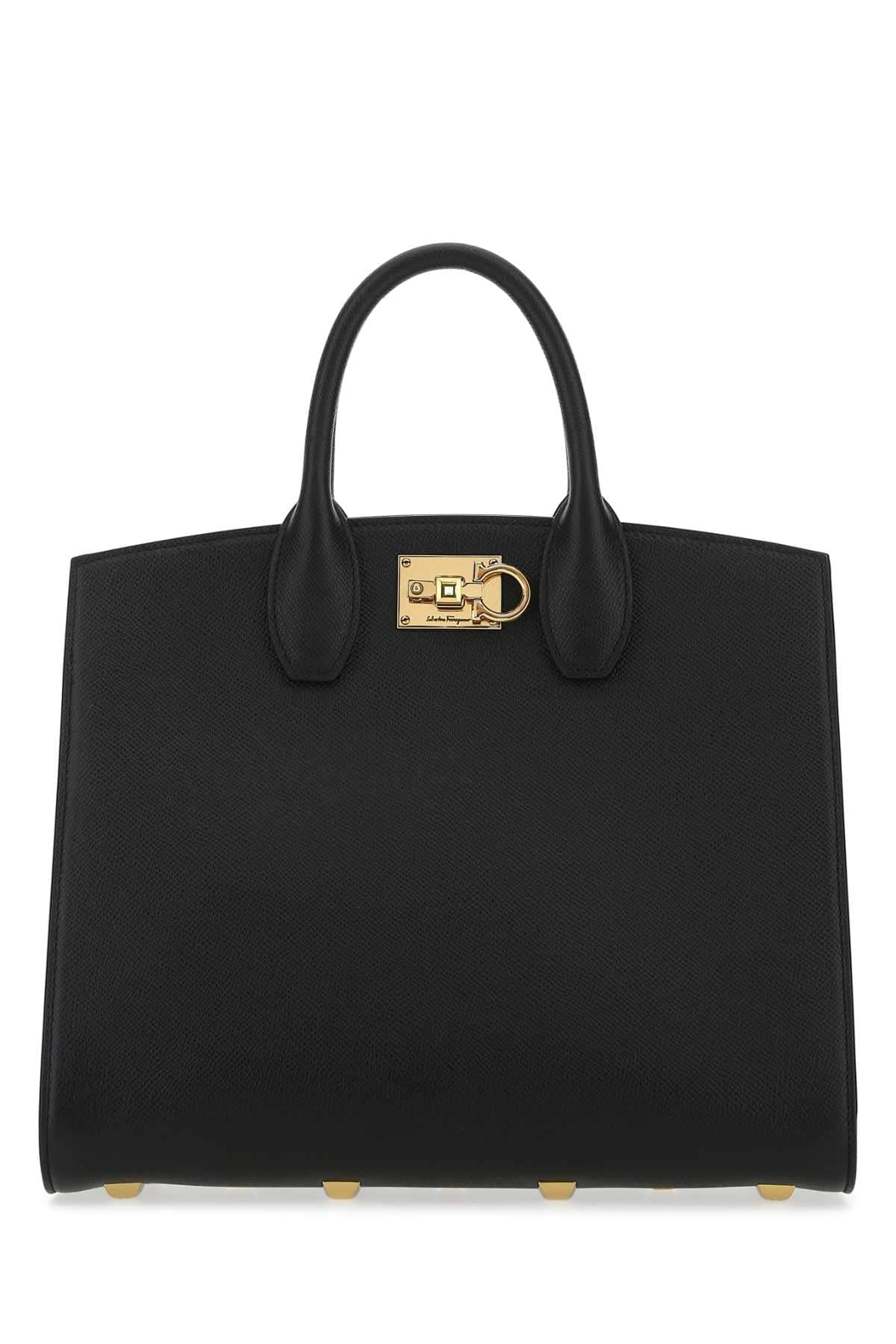 Salvatore Ferragamo Women Black Leather The Studio Handbag