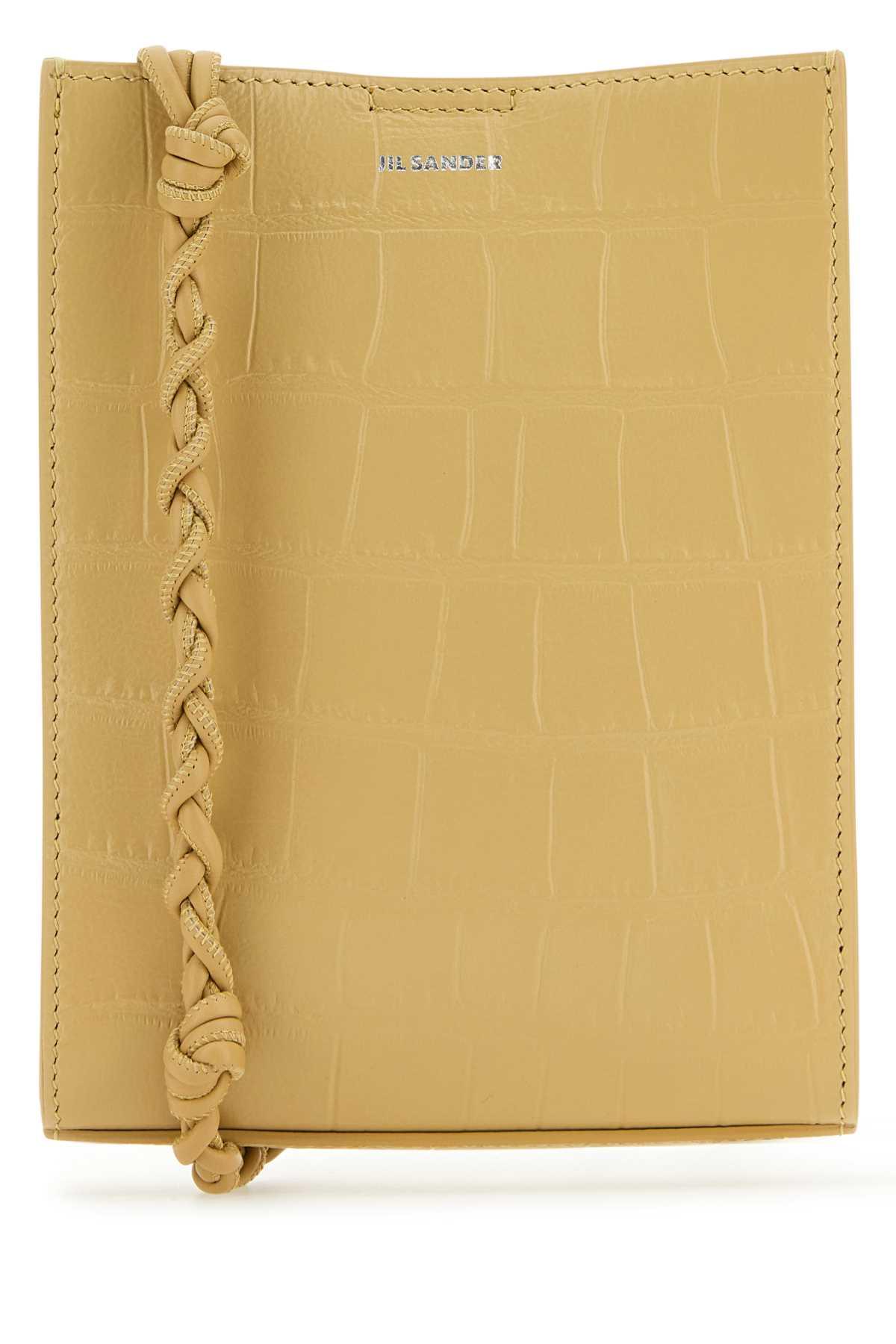 Jil Sander Women Beige Leather Small Tangle Shoulder Bag