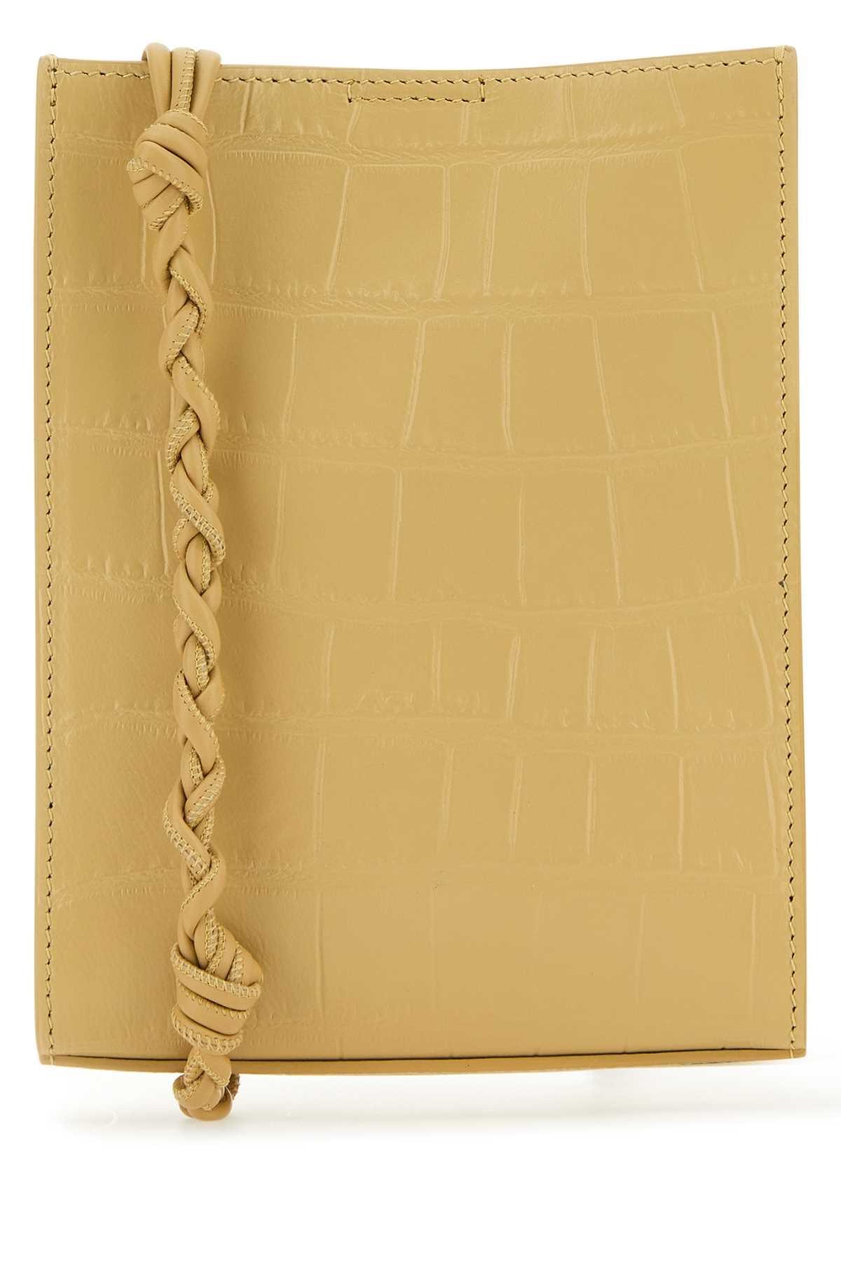 Jil Sander Women Beige Leather Small Tangle Shoulder Bag