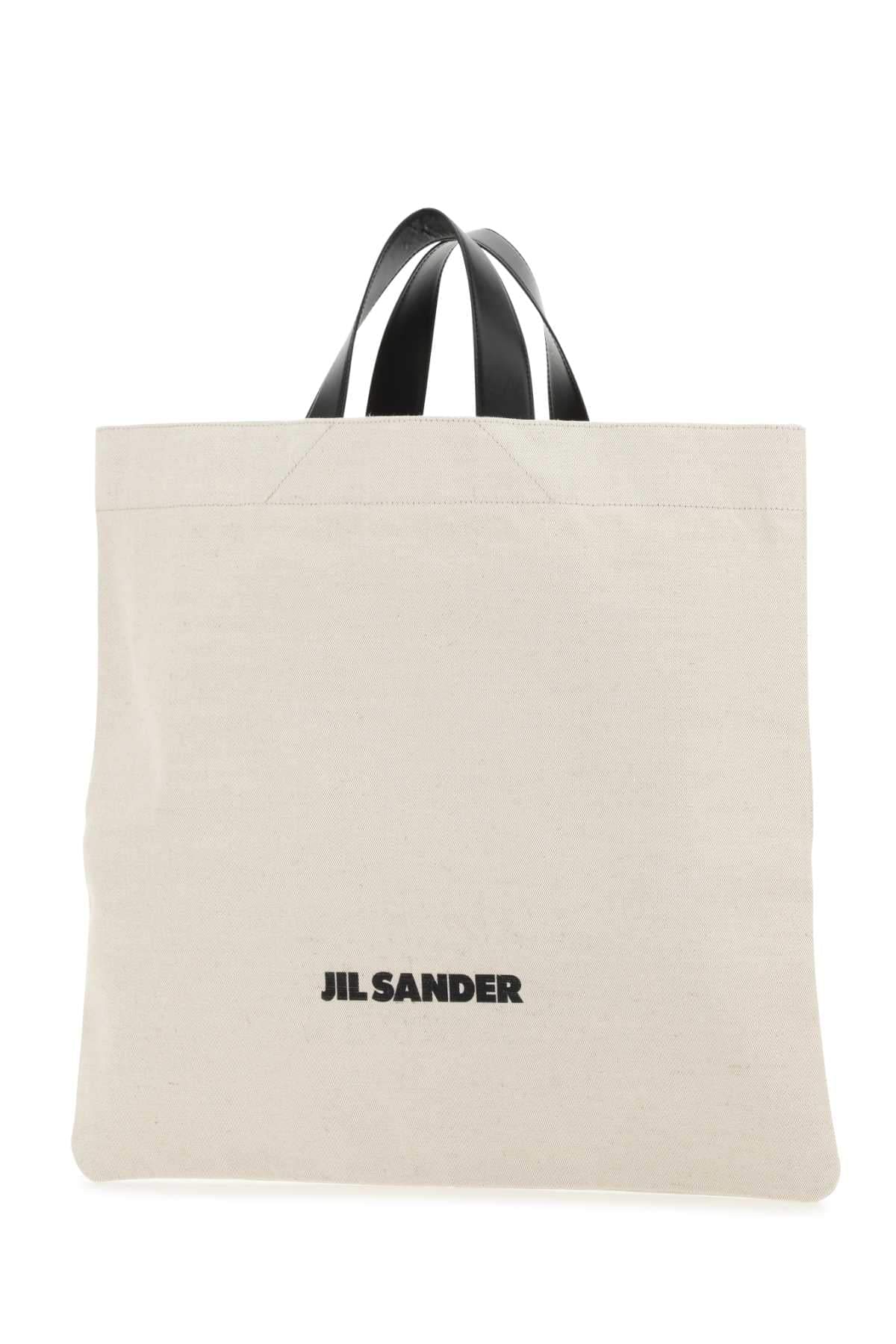 Jil Sander Women Sand Canvas Shopping Bag