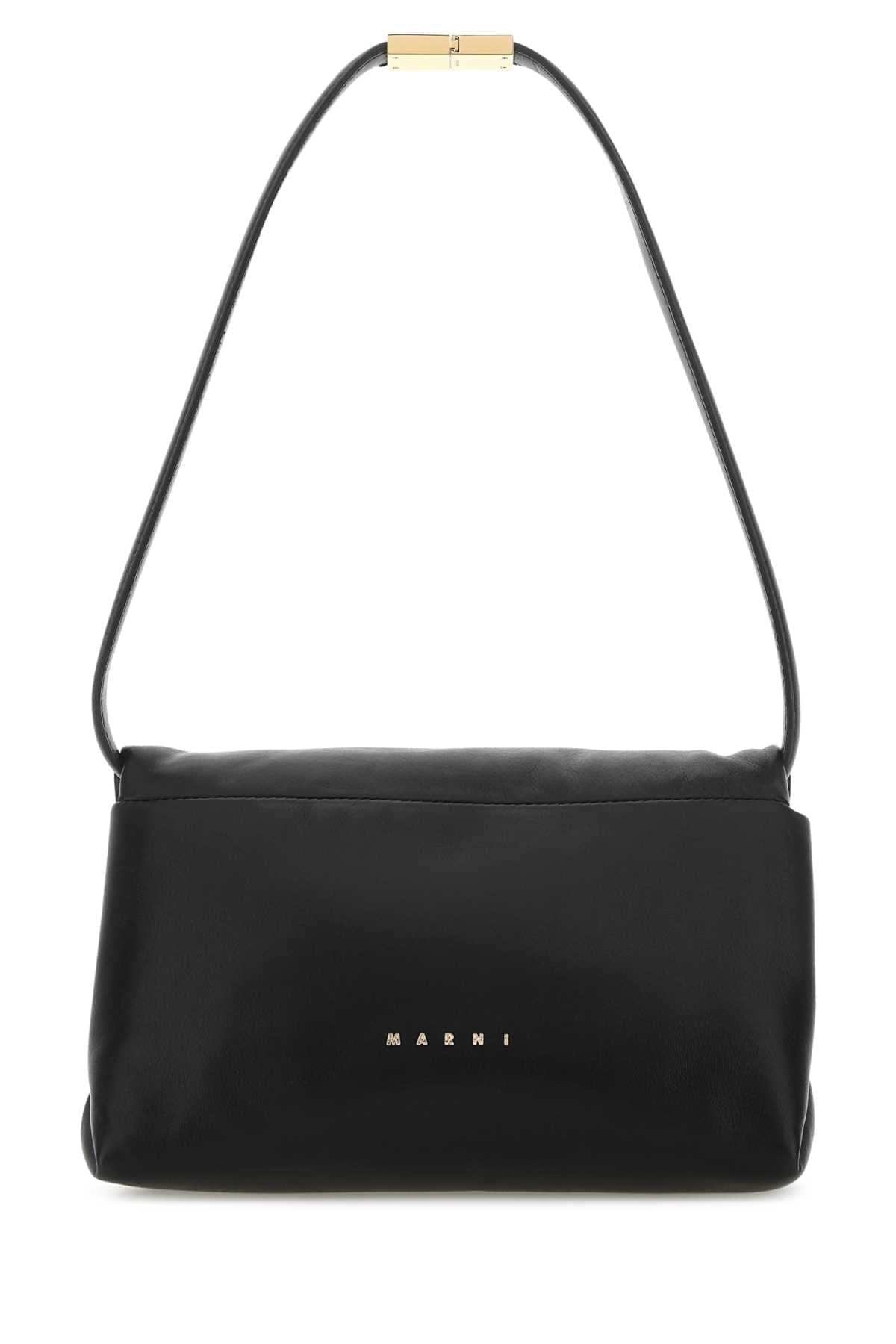 Marni Women Black Leather Prisma Shoulder Bag