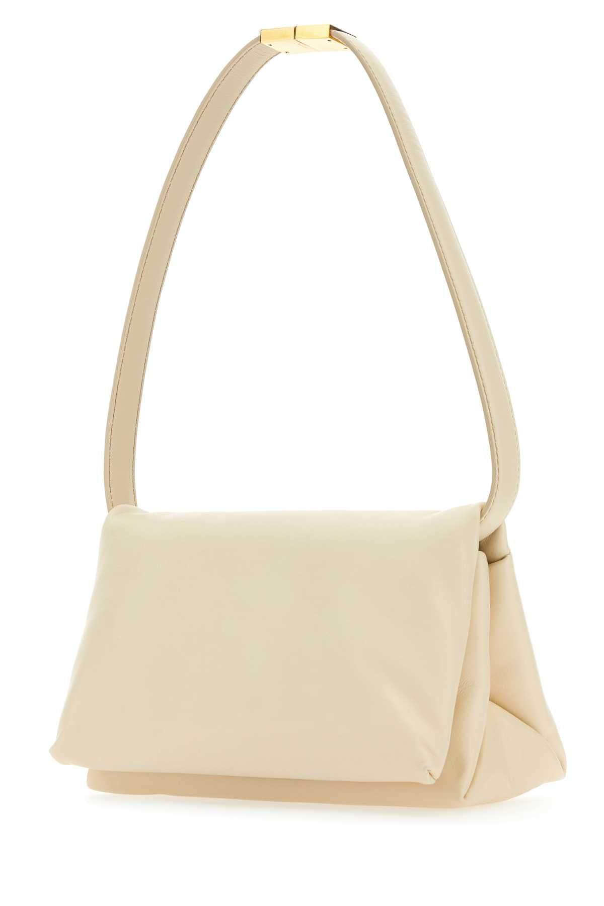 Marni Women Ivory Leather Prisma Shoulder Bag