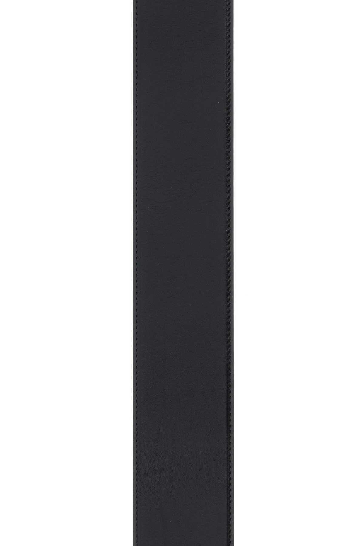 Alexander Mcqueen Women Black Leather Belt