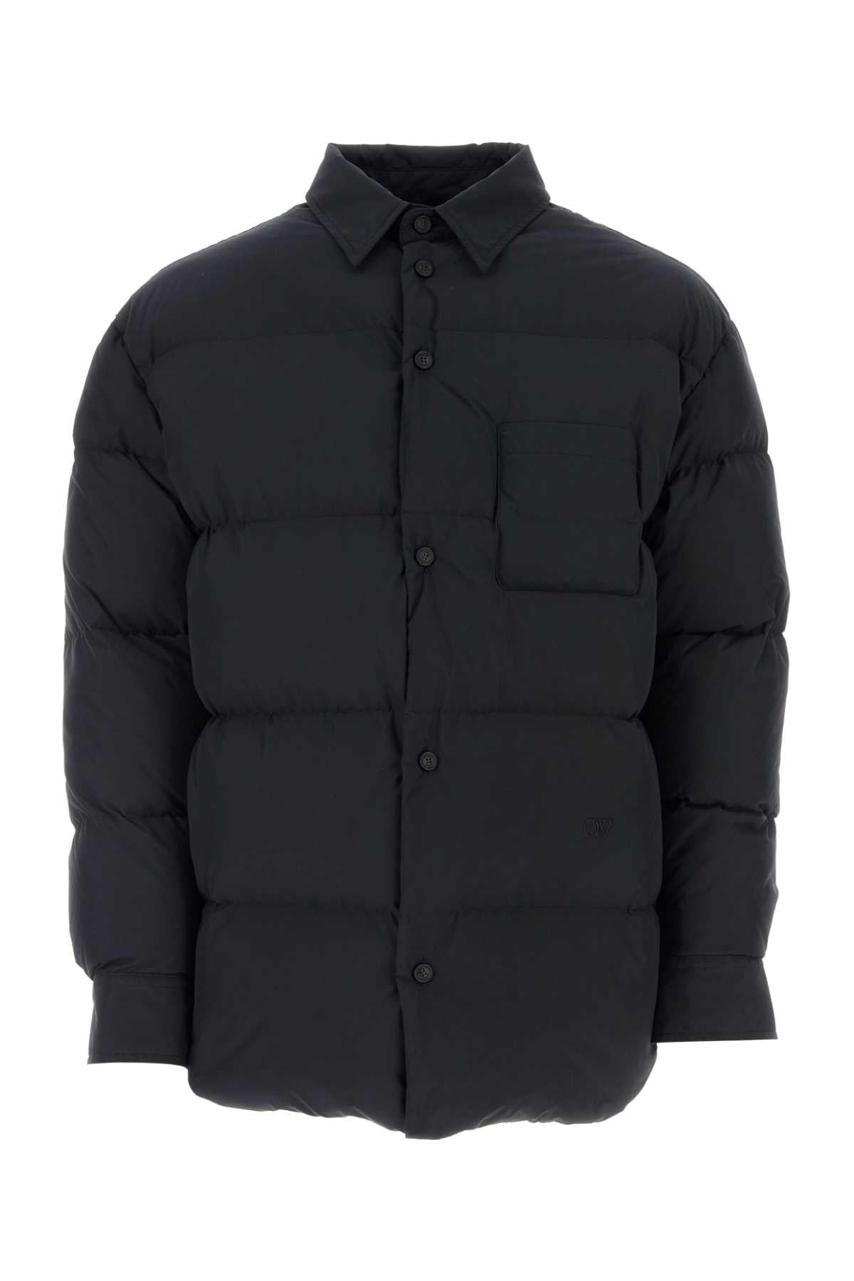 Off White Men Black Polyester Down Jacket