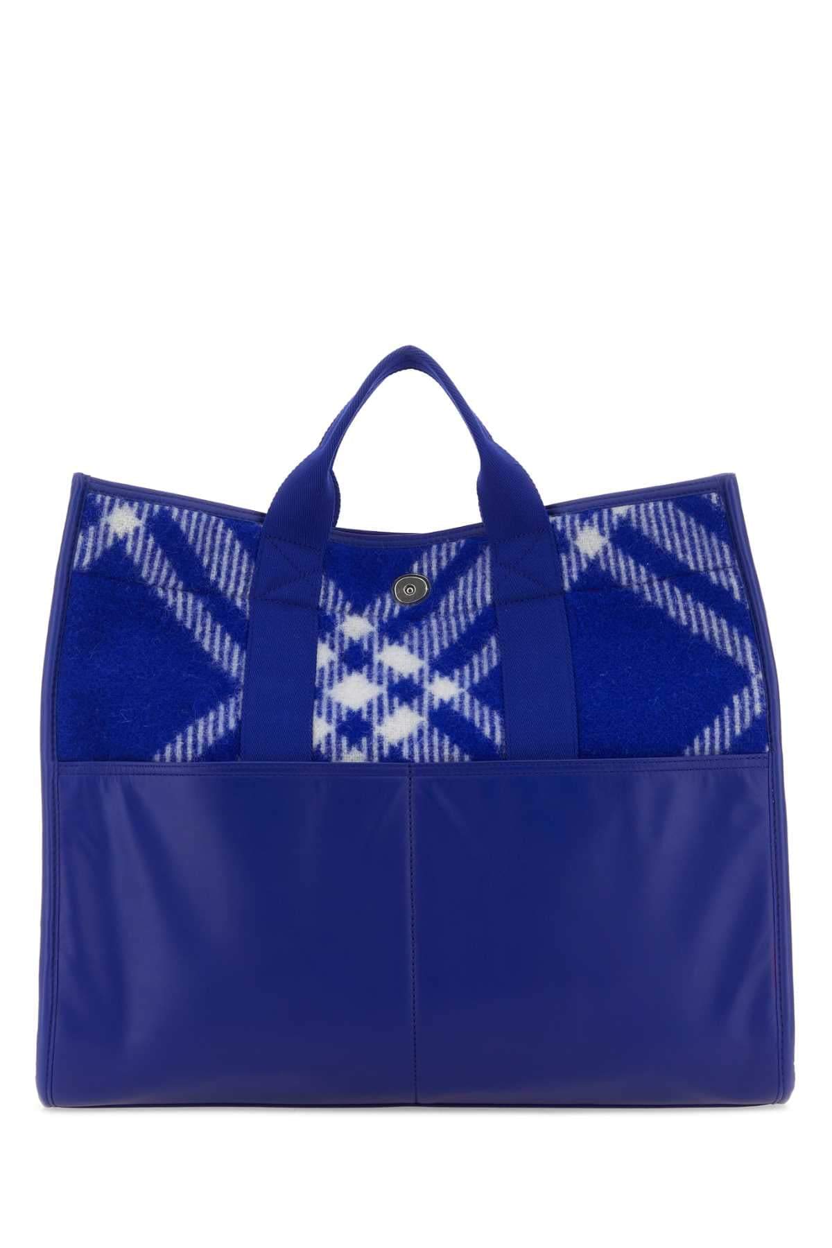 Burberry Men Embroidered Fabric Knight Shopping Bag
