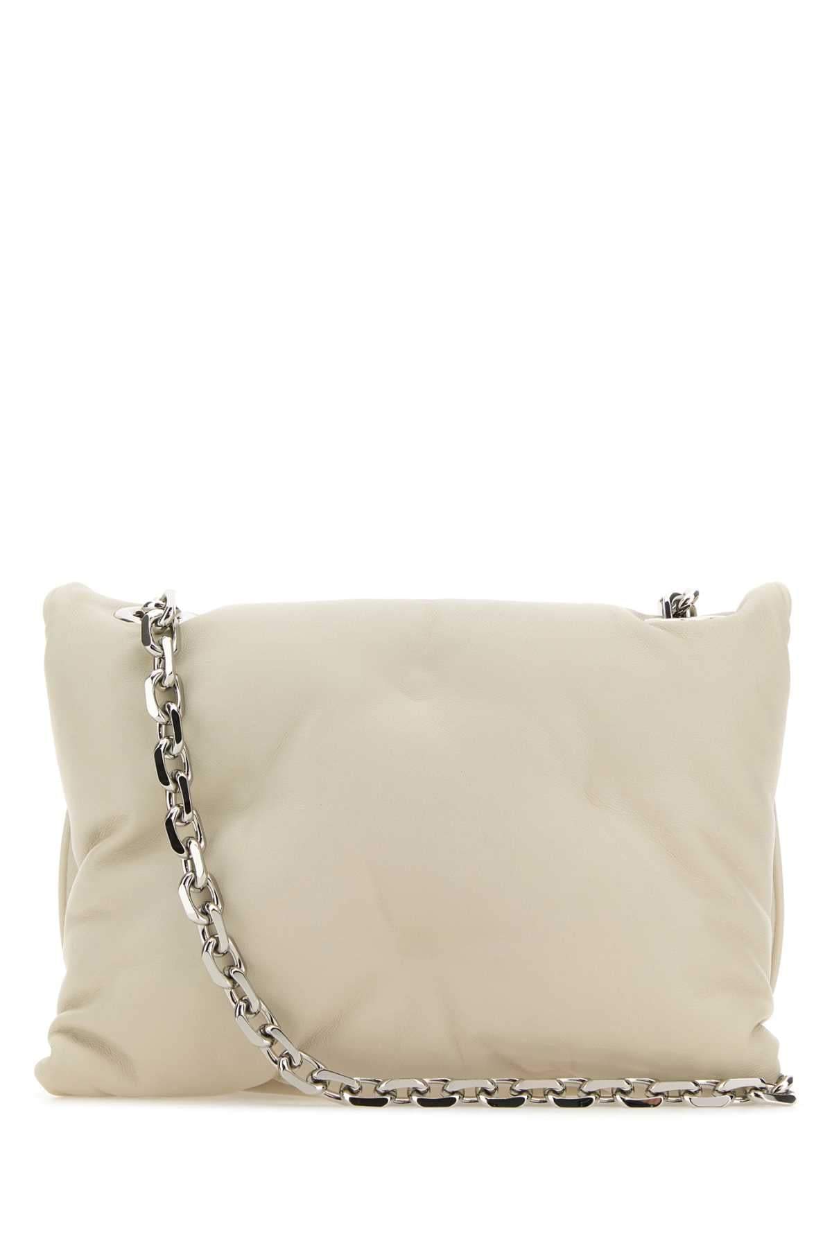 Maison Margiela Women Chalk Nappa Leather Small Glam Slam Flap Crossbody Bag