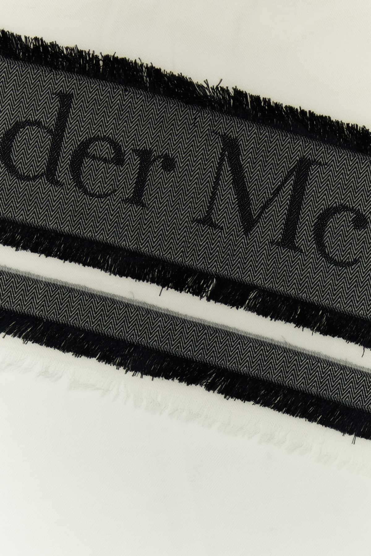 Alexander Mcqueen Women Ivory Wool Blend Foulard