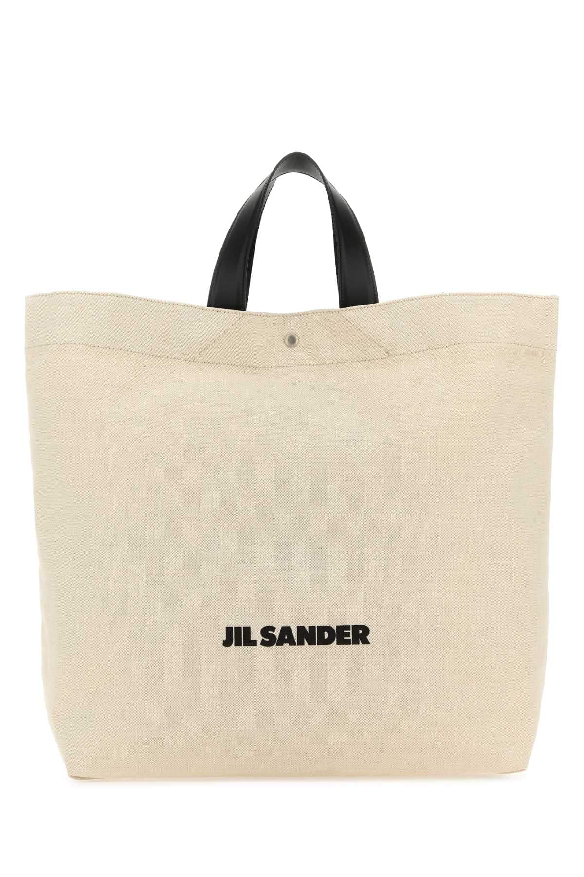 Jil Sander Women Sand Canvas Flat Shopping Bag