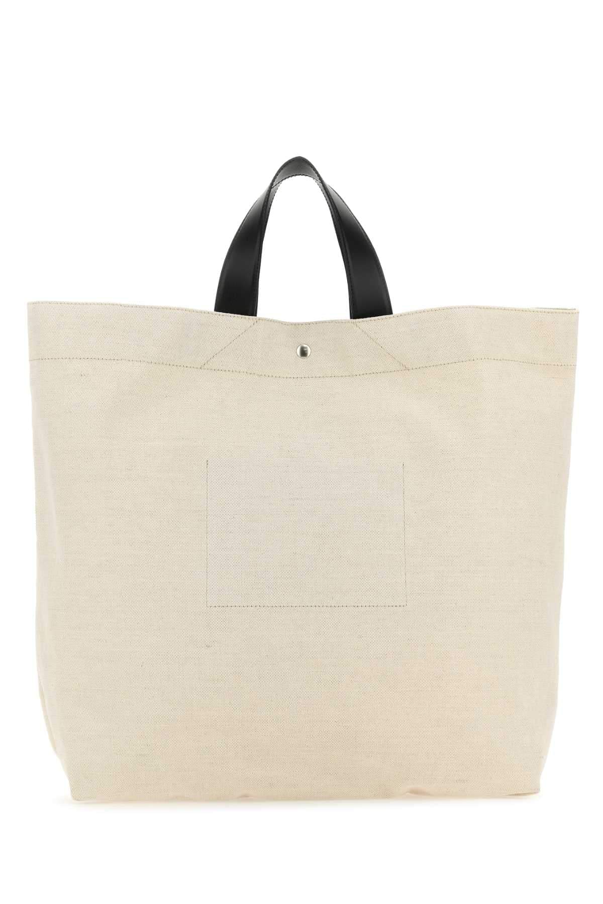 Jil Sander Women Sand Canvas Flat Shopping Bag
