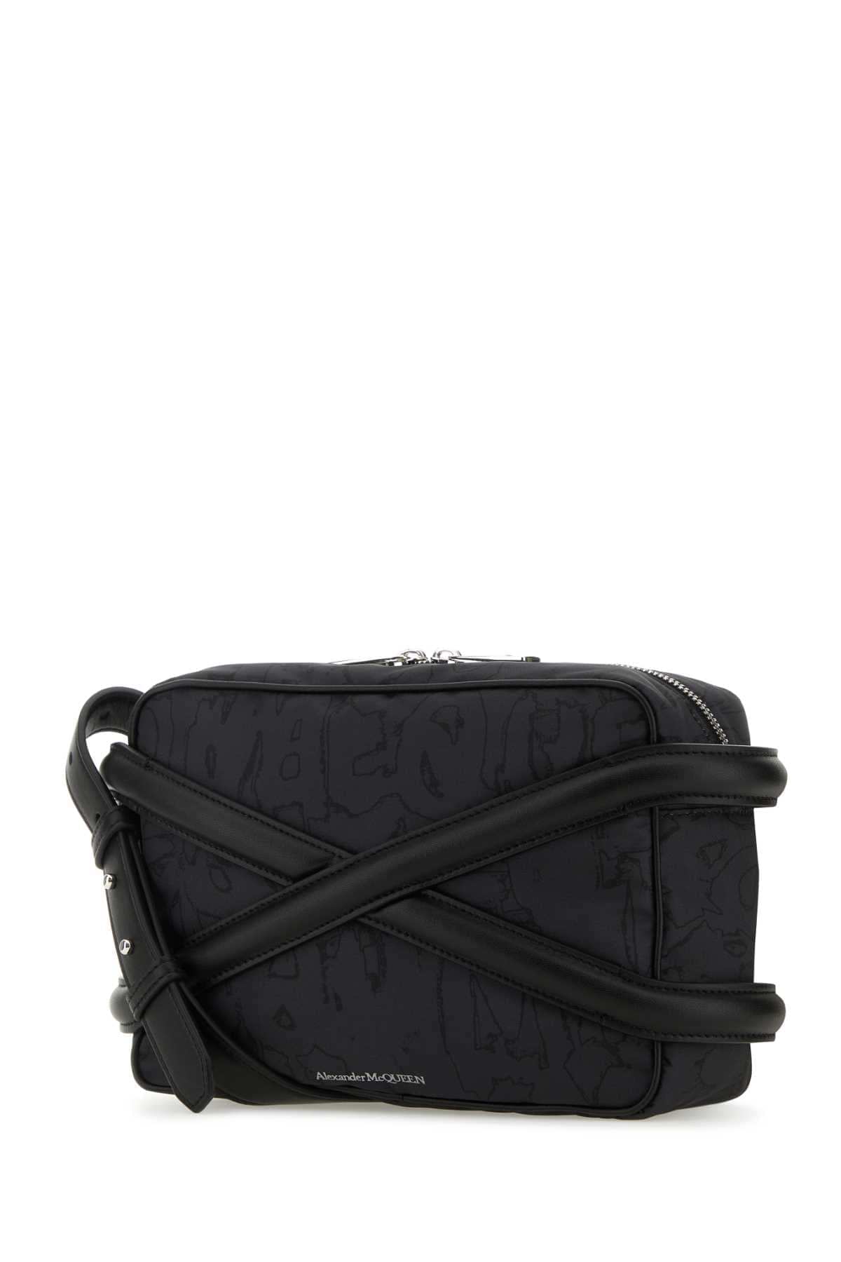 Alexander Mcqueen Men Black Nylon Harness Crossbody Bag