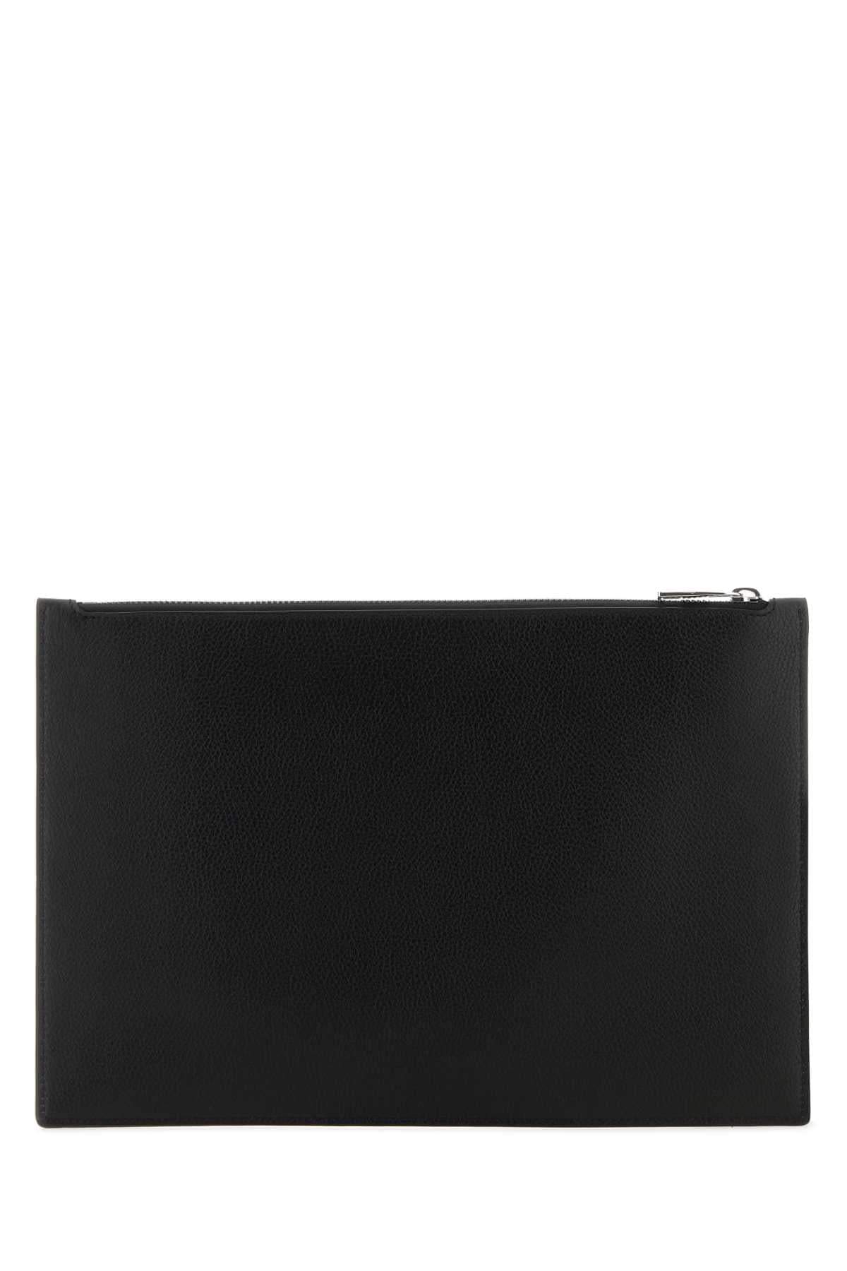 Alexander Mcqueen Men Black Leather Clutch