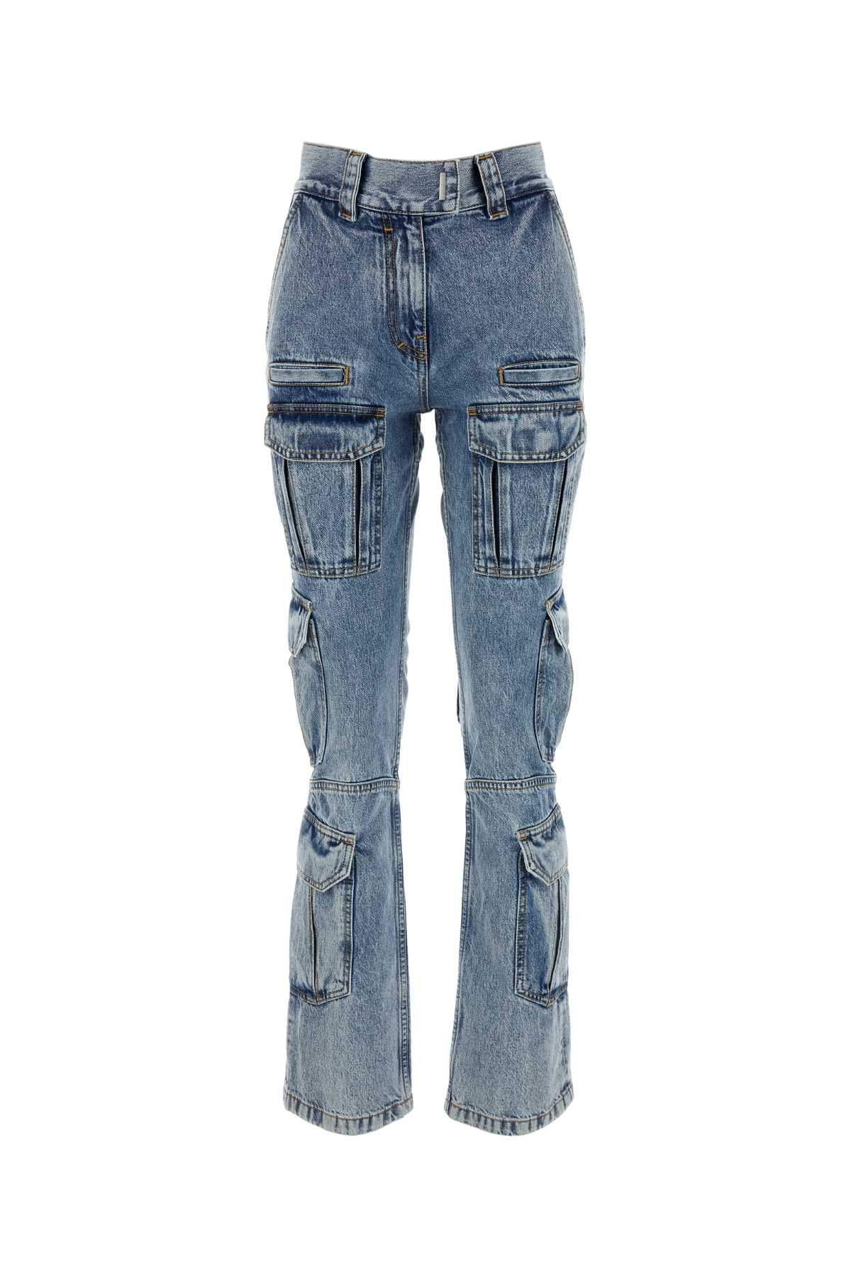 Givenchy Women Denim Cargo Jeans