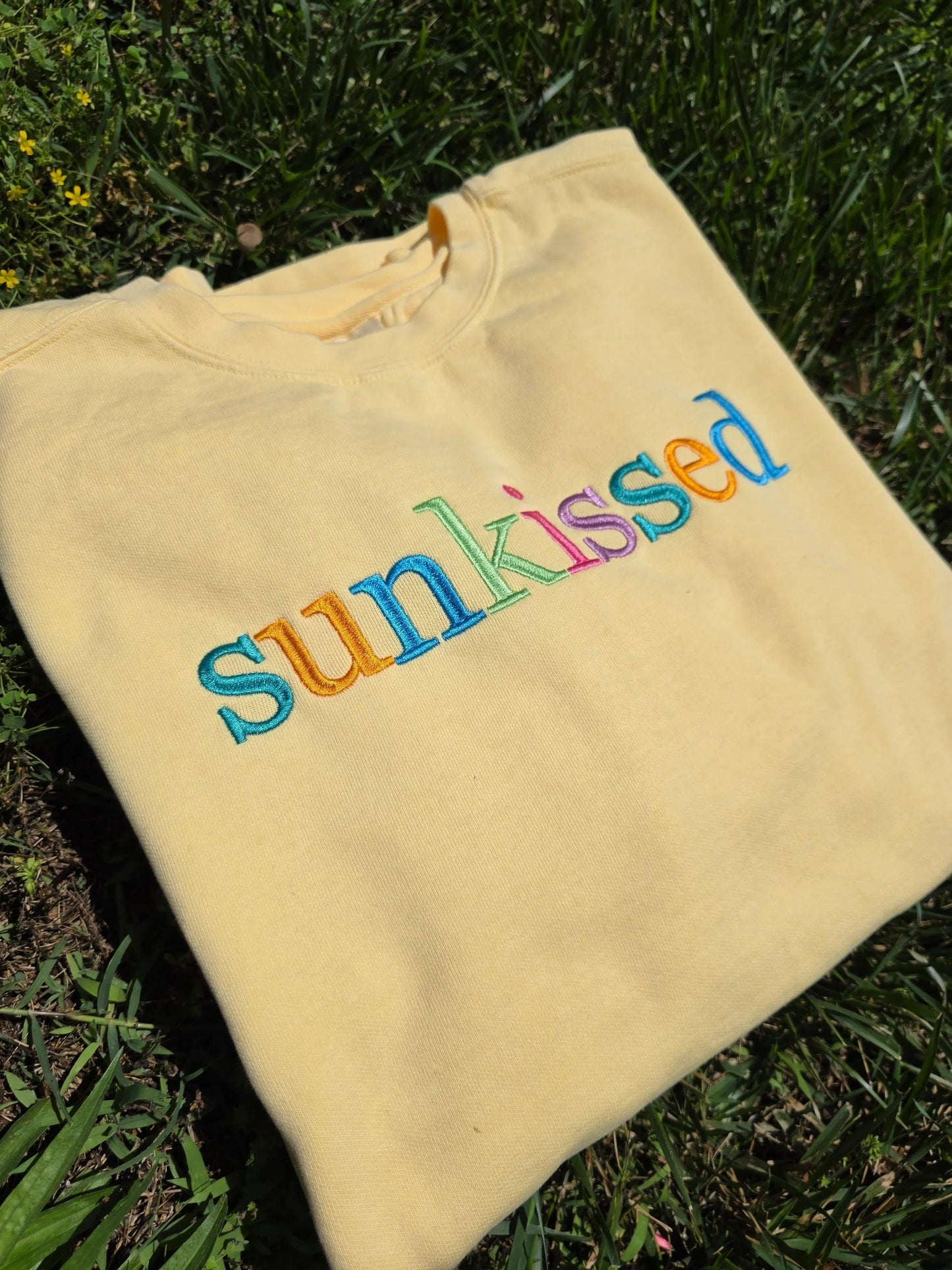 Vintage Summer Georgia Bold Serif Custom Phrase Embroidered Shirt