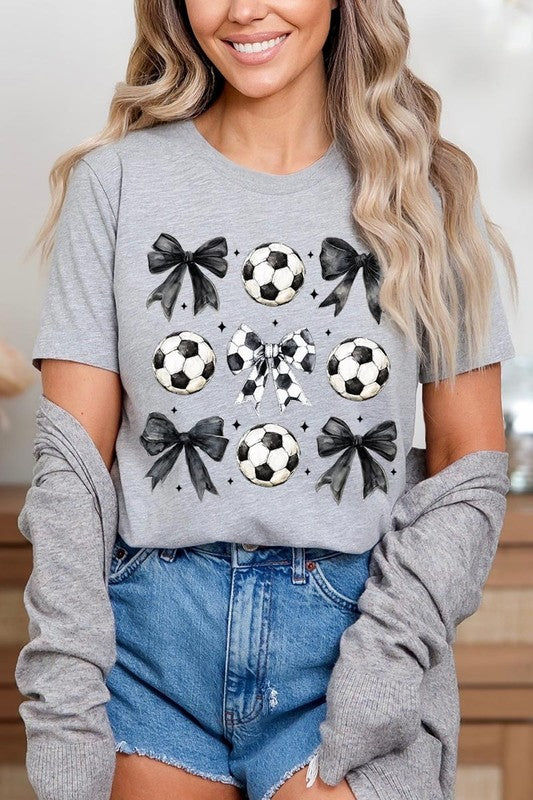 Retro Soccer Bow Graphic Tee