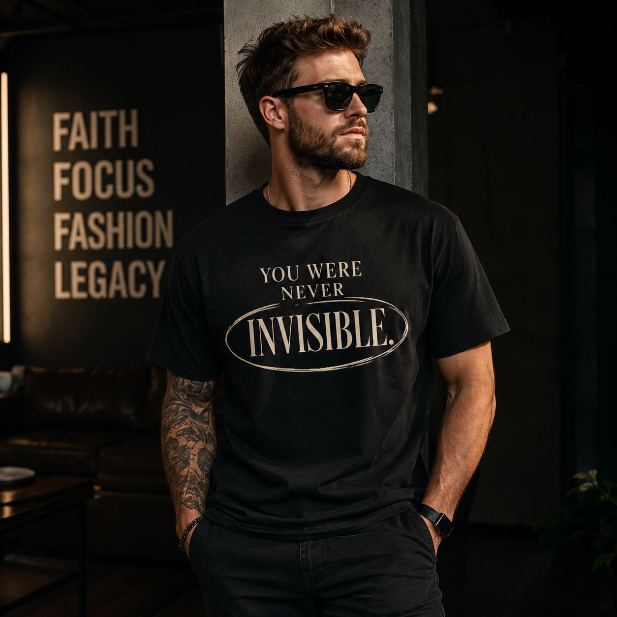 You Were Never Invisible T-Shirt — Inspirational Statement Tee