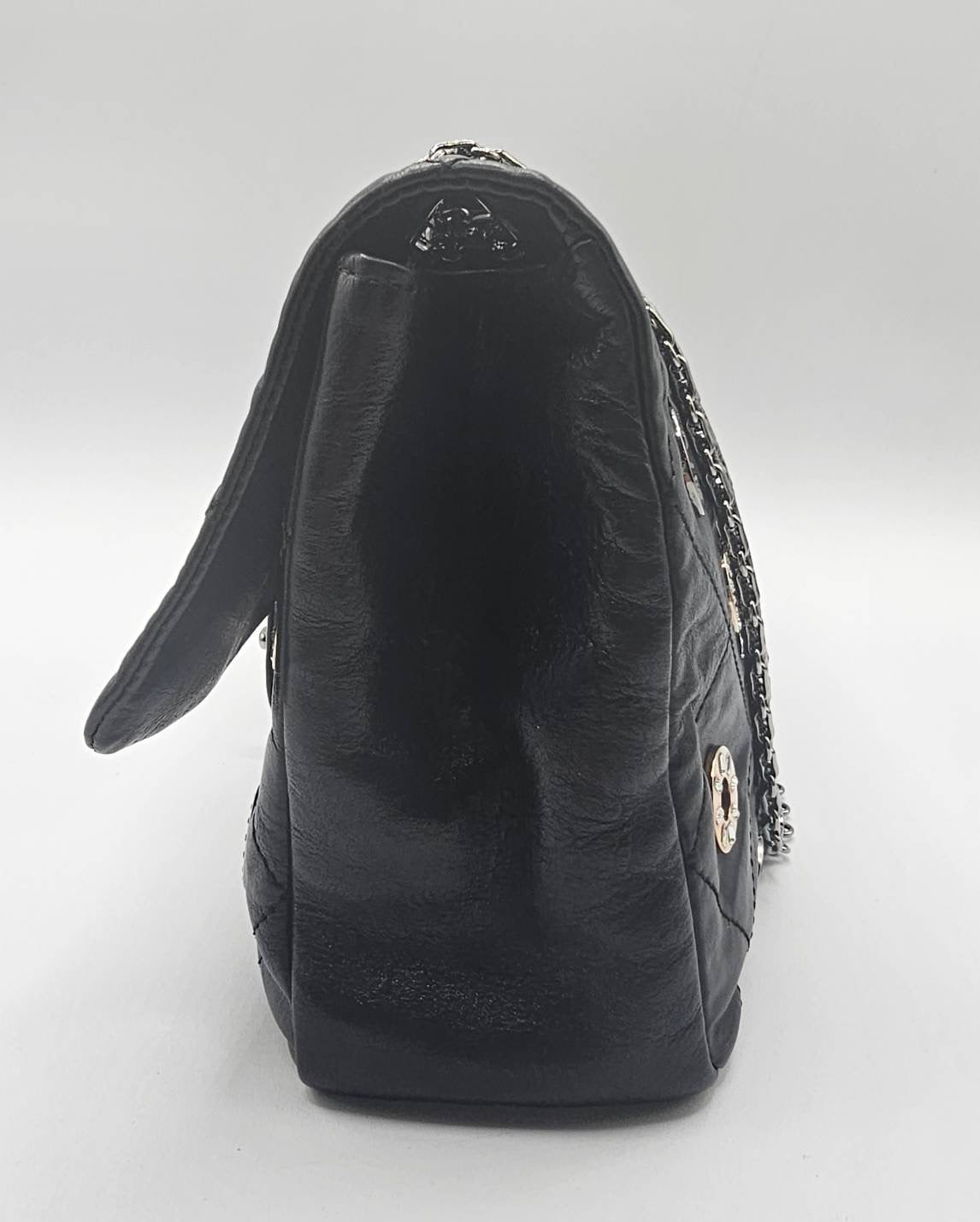 Chanel Star Attitude Flap Bag Grommet Embellished Quilted Leather Large