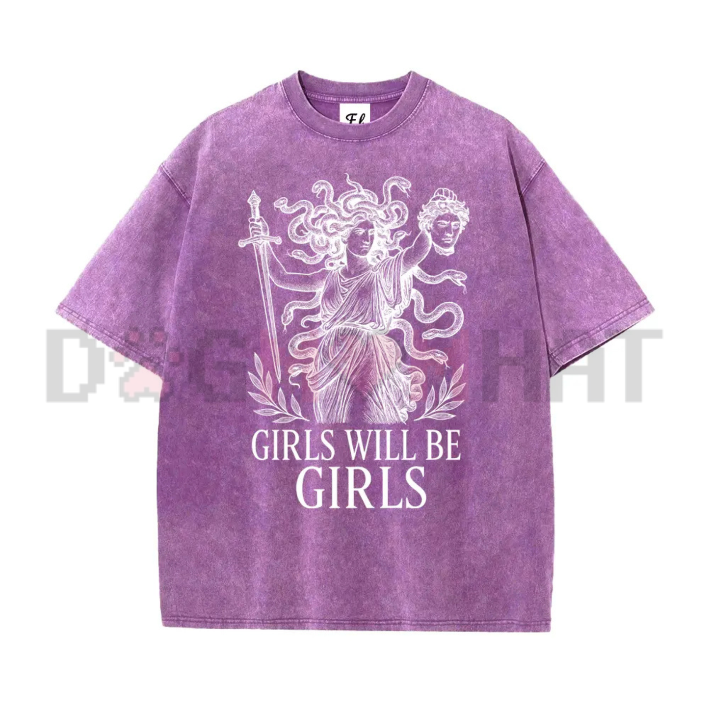 "Girls Will Be Girls" Medusa Oversized T-Shirt