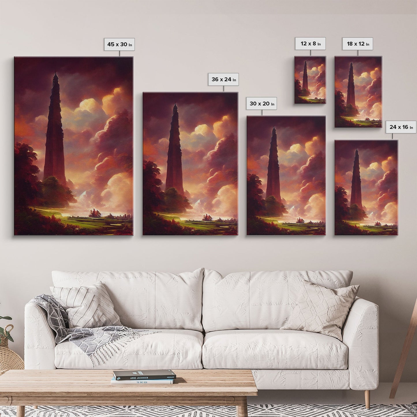 Dark Tower, High Fantasy Art Canvas Print, unique wall art, fantasy concept art