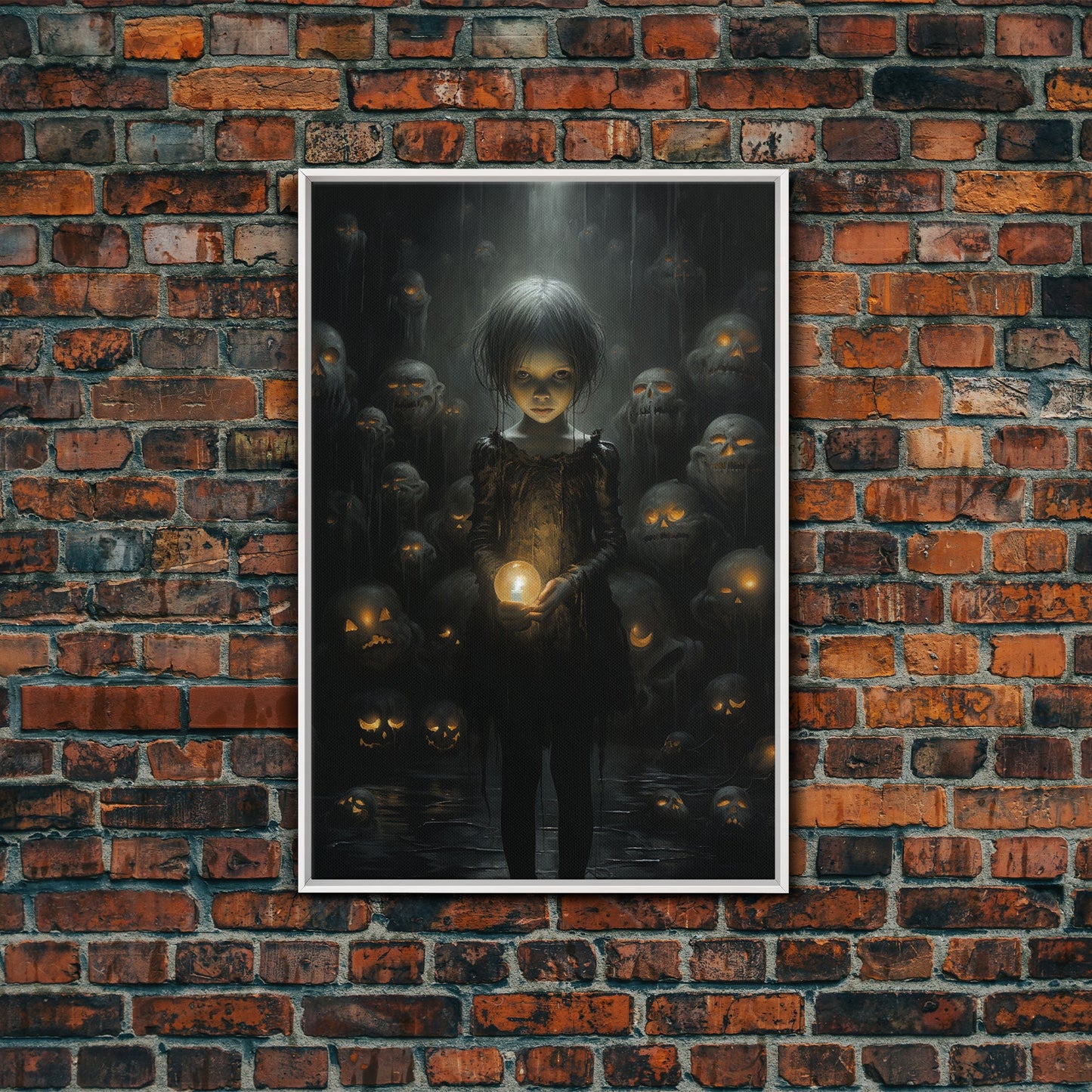 Dark Fantasy Art, Spooky Decor, Goth Decor, Canvas Print, Wall Art, Vertical Print, Dark Wall Art, Video Game Art, Gaming Wall Decor