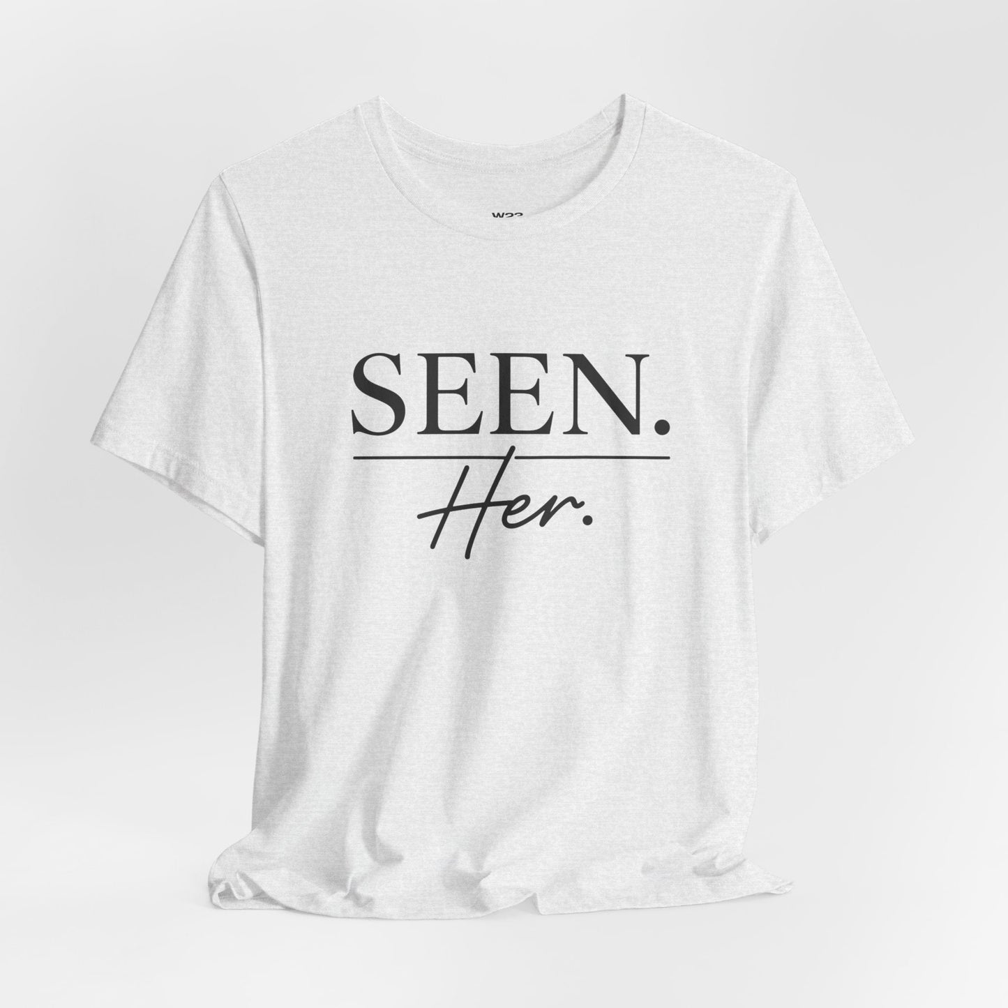 SEEN. Her. Short Sleeve Tee — Black Design