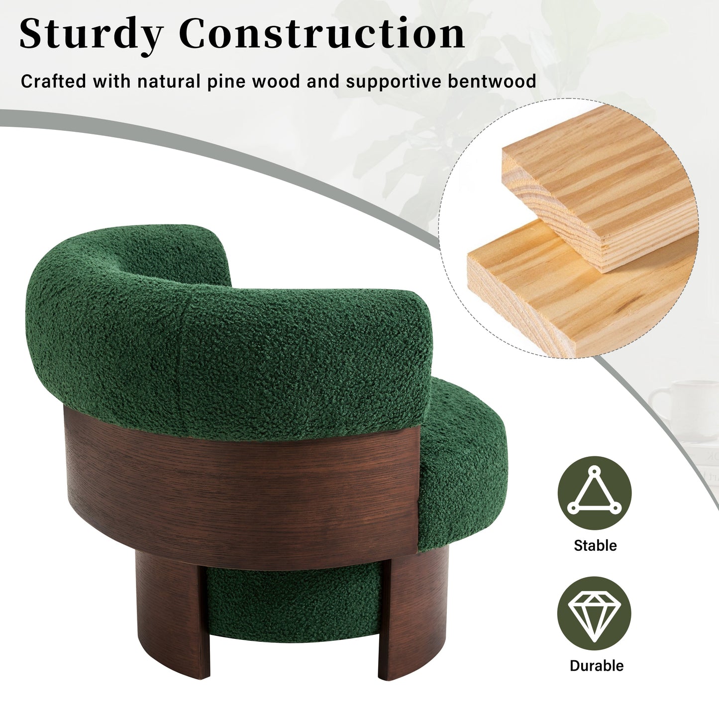 Modern 32'' Wide Curved Sculptural Swivel Barrel Chair, Set of 2