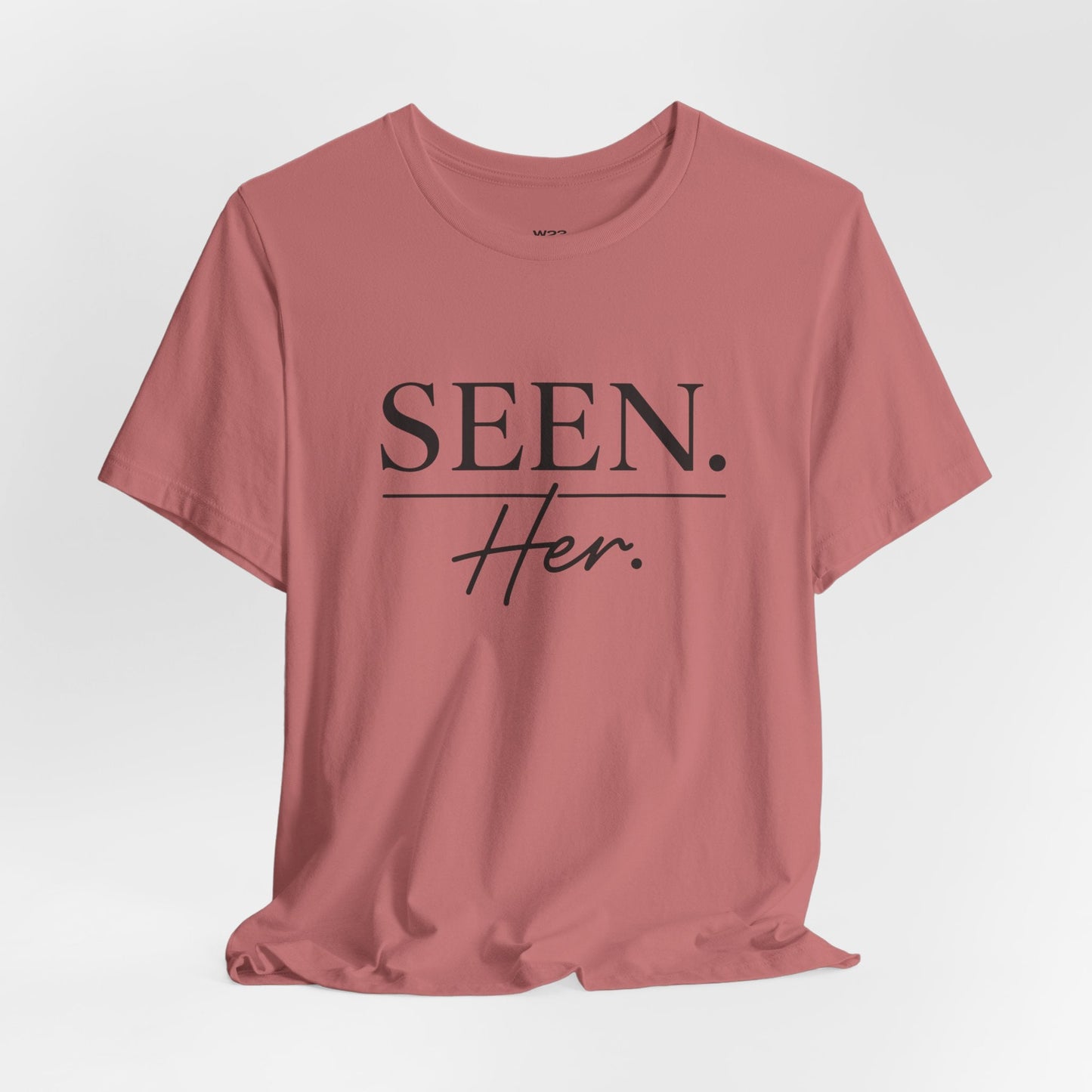 SEEN. Her. Short Sleeve Tee — Black Design