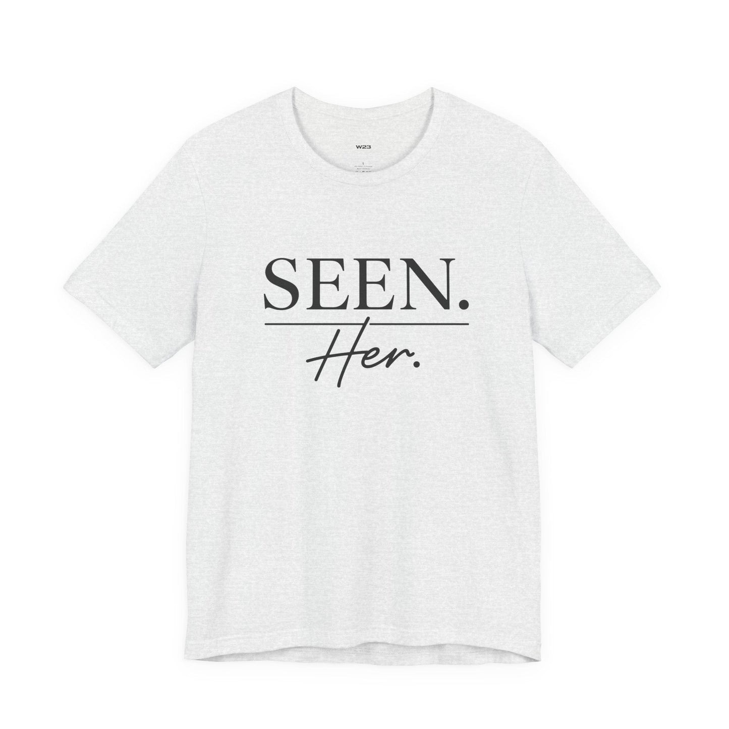SEEN. Her. Short Sleeve Tee — Black Design