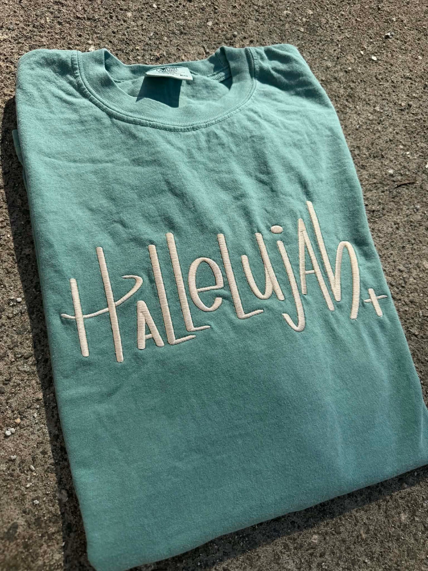Hallelujah Embroidered Comfort Color T-Shirt